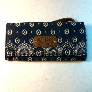 Aeropostale Canvas Wristlet Wallet